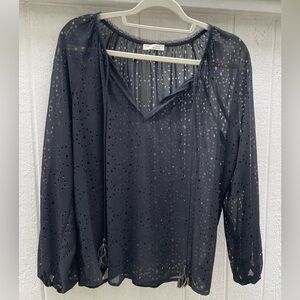 Elegant Black Sheer Top